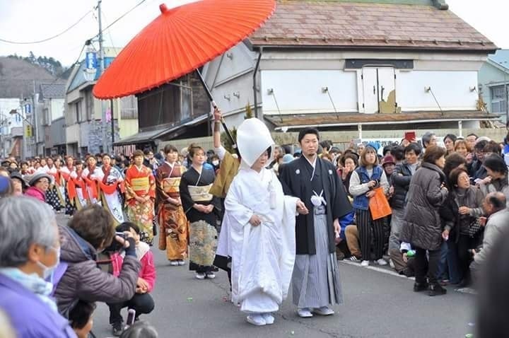 茨城・大子町。レトロ商店街大子デパート。「大子 花嫁行列」。