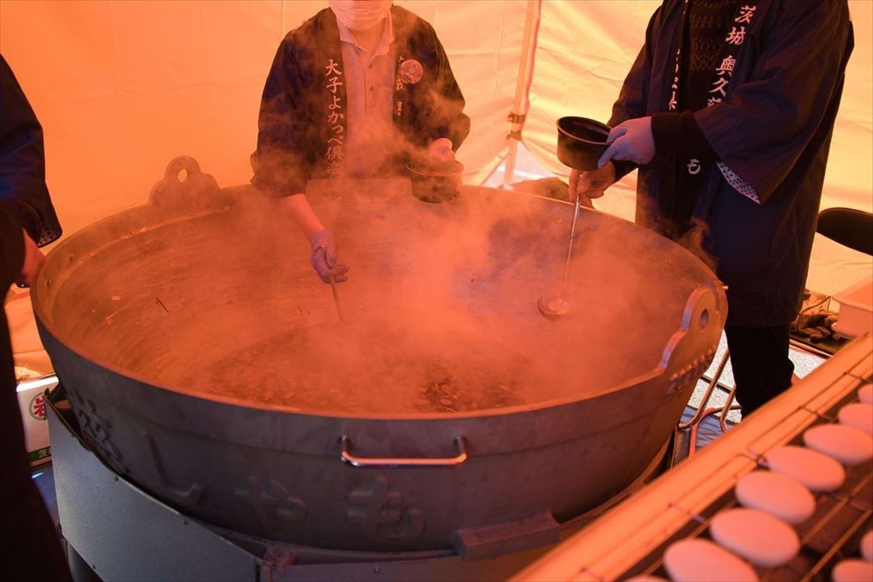 大子町 奥久慈しゃも 1000人鍋 at 百段階段でひなまつり