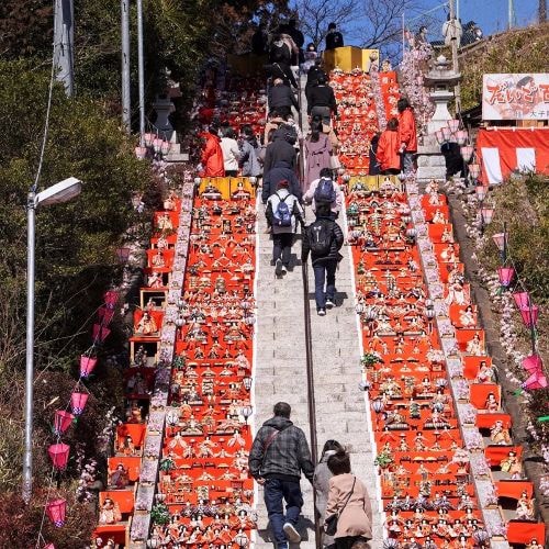 茨城・大子　百段階段でひなまつり　大子デパートフォトコンテスト